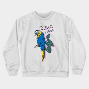 Parrot macaw tropical vibes Crewneck Sweatshirt